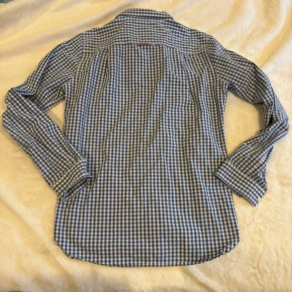 Superdry Blue and White Gingham London Button Down Shirt - Picture 2 of 12